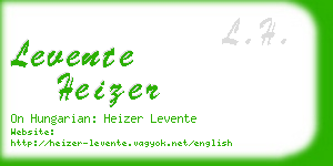 levente heizer business card